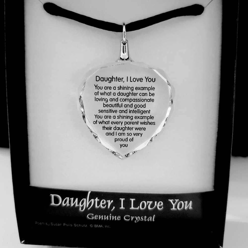 Black and White Heart Pendant Necklace